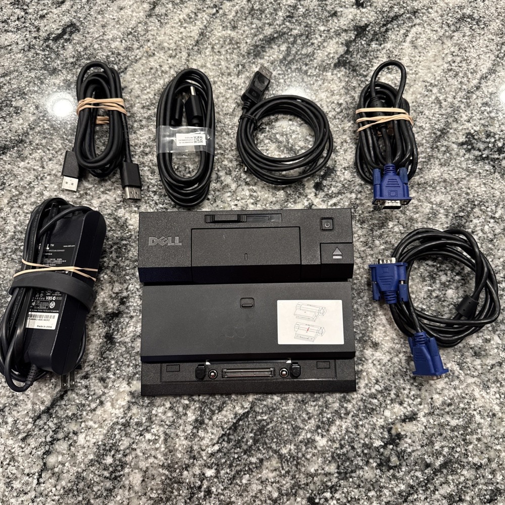 Dell Latitude E‎ Port Docking Station Model PRO3X with AC Adapter And HDMI Cord
